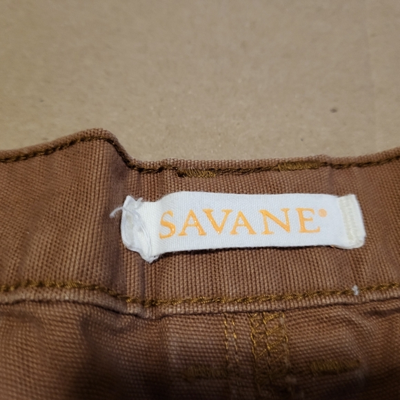 Savane Hiking Shorts Mens 40 Cargo 8" Brown Canvas Outdoor Camping Fishing - Picture 6 of 9